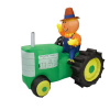Scarecrow on green tractor fall thanksgiving inflatable